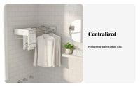 Retractable Wall-Mounted Drying Hanger Easy Installation Clothes Airer