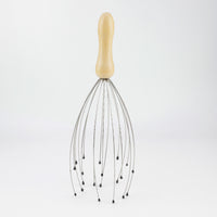 Wooden Handle 8-Claw Head Massager for Scalp