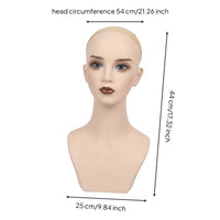 Flat Base PVC Hairpiece Display Head Hairpiece Display Form Mannequin Head with Shoulders