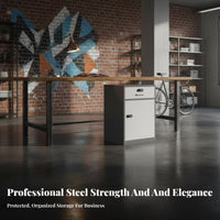 Lockable Locking Under-Desk Pedestal High Strength Office Furniture Compact Storage Cabinet Multipurpose for Home Users, Teachers, Students, Study Room, School, Classroom, Bedroom