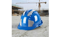 Hard Hat with Reflective Strips Breathable Safety Helmet with Ventilation Hard Hat with Vents Heavy-Duty Lightweight