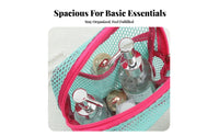 Lightweight Mini Mesh Cosmetic Pouch Multipurpose Portable Makeup Bag Easy to Clean for Travelers, Students, Daily Use, Bathroom, Handbag