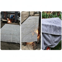 Heat Resistant Leather Hot-Work Blanket Fire Retardant Hot-Work Blanket Thick Safety Mat Reinforced for Workshop