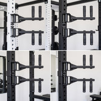 Rubberized Rack Decline Attachment Heavy-Duty Power Rack Decline Bar Matte Black Gym Equipment Textured for Lifters, Athletes, Strength Training