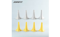 8 Pieces Agility Cone Training Cone Set White and Yellow Lightweight Stackable Training Markers