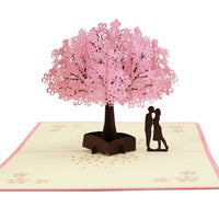 Cherry Blossom 3D Pop-Up Greeting Card for Anniversaries, Birthdays, and Declarations