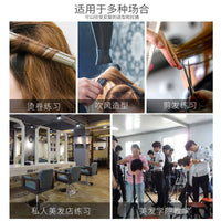 Real Hair Mannequin Head for Styling Practice, Cutting, Braiding, and Perming
