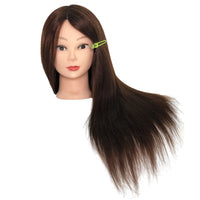 Real Hair Mannequin Head for Styling Practice, Cutting, Braiding, and Perming