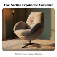 Nordic Design rotating Barrel Chair Minimalist stylish Indoor Seating Ergonomic Design Easy to Assemble for Adults, Readers, homeowners, Living Room, Balcony, perusing alcove, Home Office