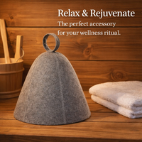 Sauna Hat for Women and Men with Lightweight Felt Material for Infrared Heat Protection, Moisture Absorbent Cap for Home Spa Sessions