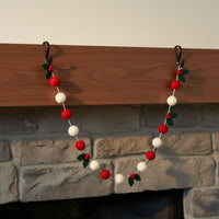 Textile Fruit Garland Handmade Look Holly Fruit Garland Festive