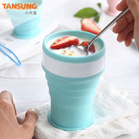 Collapsible Silicone Bowl and Cup Set for Travel and Outdoor Use