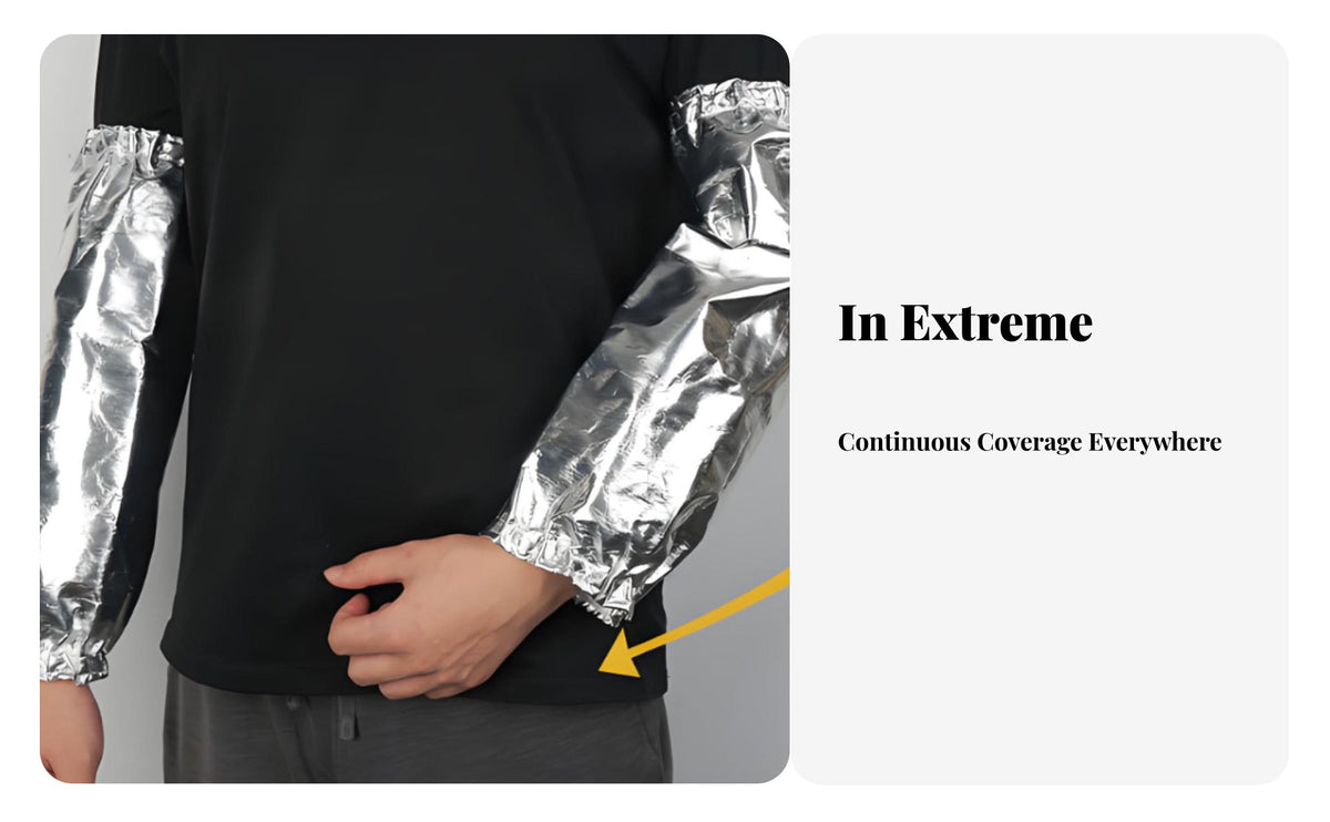 2 Pieces Ignition Proof Aluminized Safety Sleeves Retardant High Temperature Safety Sleeves Long-Lasting for Blacksmiths, Welders, Forging