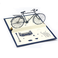 Vintage Bicycle 3D Pop-Up Greeting Card for Kids