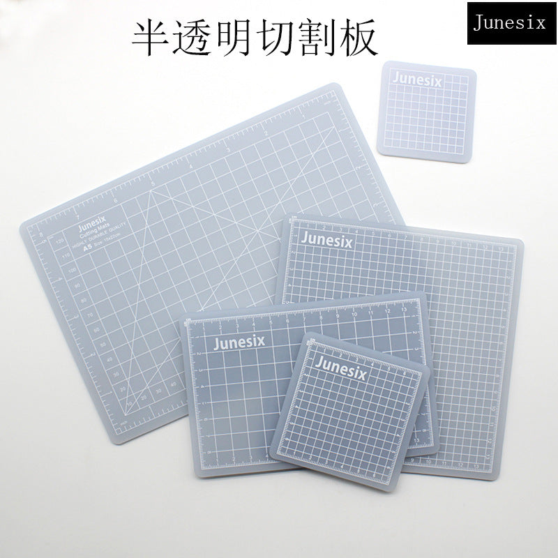 Junesix Translucent Self-Healing Cutting Mat for Crafts and Hobbies