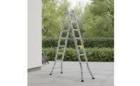 Foldable Multi-Position Ladder Aluminum Multi Position Ladder Heavy-Duty Anti-Slip for Homeowners, Handymen, Home Improvement, Garage, Attic Access