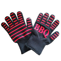 Heat Resistant Silicone BBQ Gloves for Grilling, Cooking, and Fireplace Use, 350°C