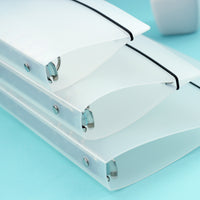 Translucent Frosted PP Loose-Leaf Notebook with Elastic Band, Portable Planner