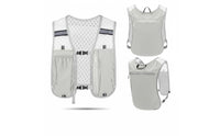 Lightweight Trail Running Hydration Vest Multiple Pockets Long-Distance Water Vest Adjustable Straps Hydration Backpack Breathable for Runners, Cyclists, Hikers, Hiking