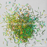 Laser Orange Tinsel Glitter Strips for Christmas Decoration