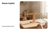 Wooden Balance Scale Early Learning Arithmetic Balance Beam Develops Thinking Skills Preschool Math Toy for Kindergarteners, Classroom, Homeschooling