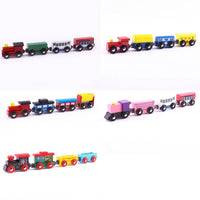 Kids Wooden Magnetic Train Set Educational Toy