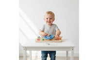 Early Learning Car Dashboard Toy Board Fine Movement Skills Wooden Steering Wheel Toy Travel Friendly Interactive Wooden Dashboard for Children