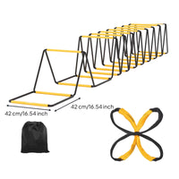 Multi-Shape Agility Training Ladder with Storage Bag Thickened Foldable Agility Ladder Space-Saving Portable for Athletes
