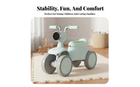 Develops Physical Skills 4-Wheel Stroller Bike Stable Design Toddler Push-Along Lightweight Frame Balance Coach Safety Steering Limit for Toddlers (1-3 years), Preschoolers, Outdoor, Indoor Play, Playground, Backyard