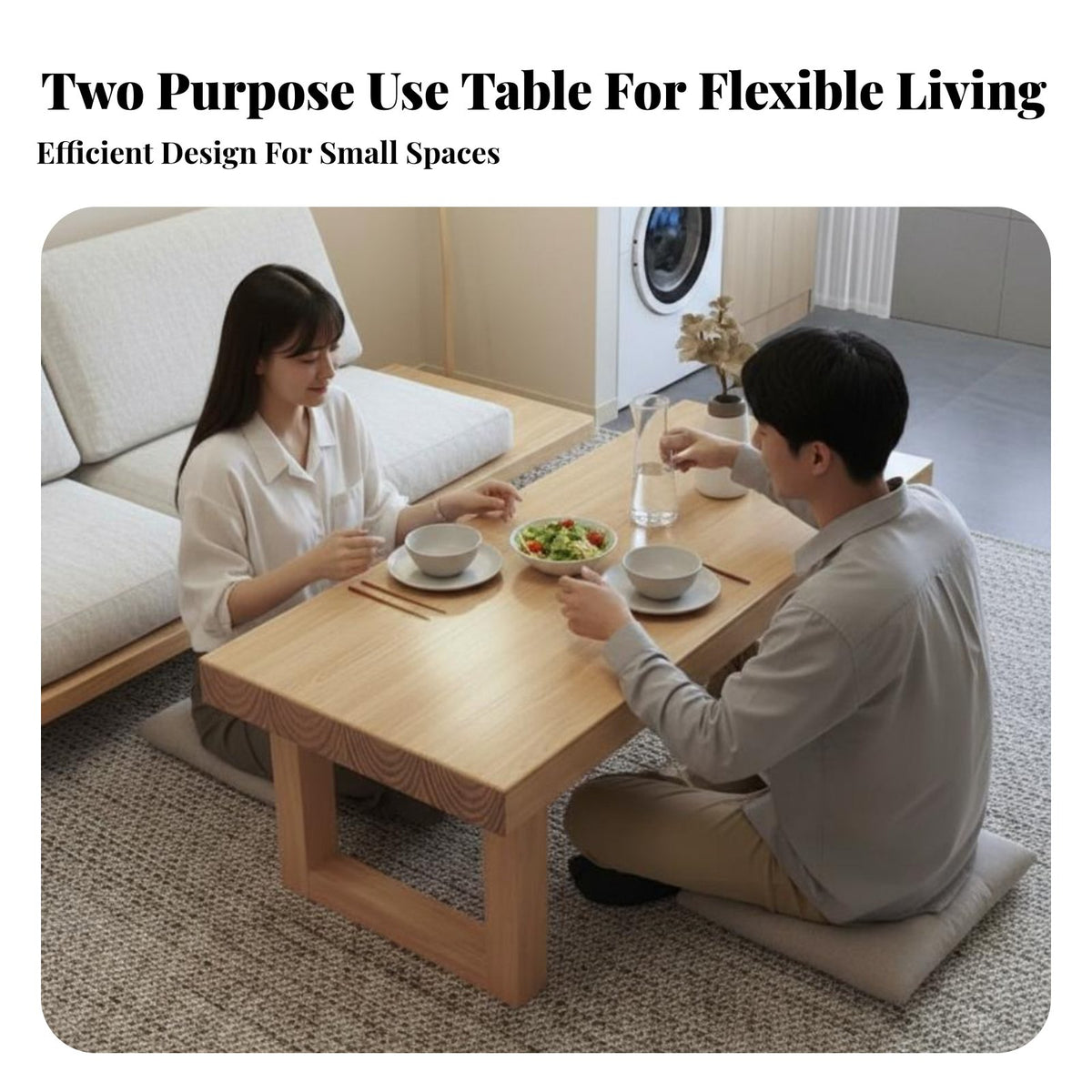 Multi-Function two-in-singleUse Coffee and Dining Table Nordic Design transformable elevatingTop Table Space-Saving Living Room Furniture Minimalist Aesthetic for Apartment Dwellers, Homeowners, Young Adults, Small Spaces, Home