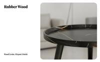 Modern Design Two-Tier Round Table with Storage Shelf 2-Tier Round Table Space-Saving Nightstand Polished Rounded Rim for Apartment Dwellers, Students, Homeowners, Bedroom, Living Room, Small Areas, Entryway