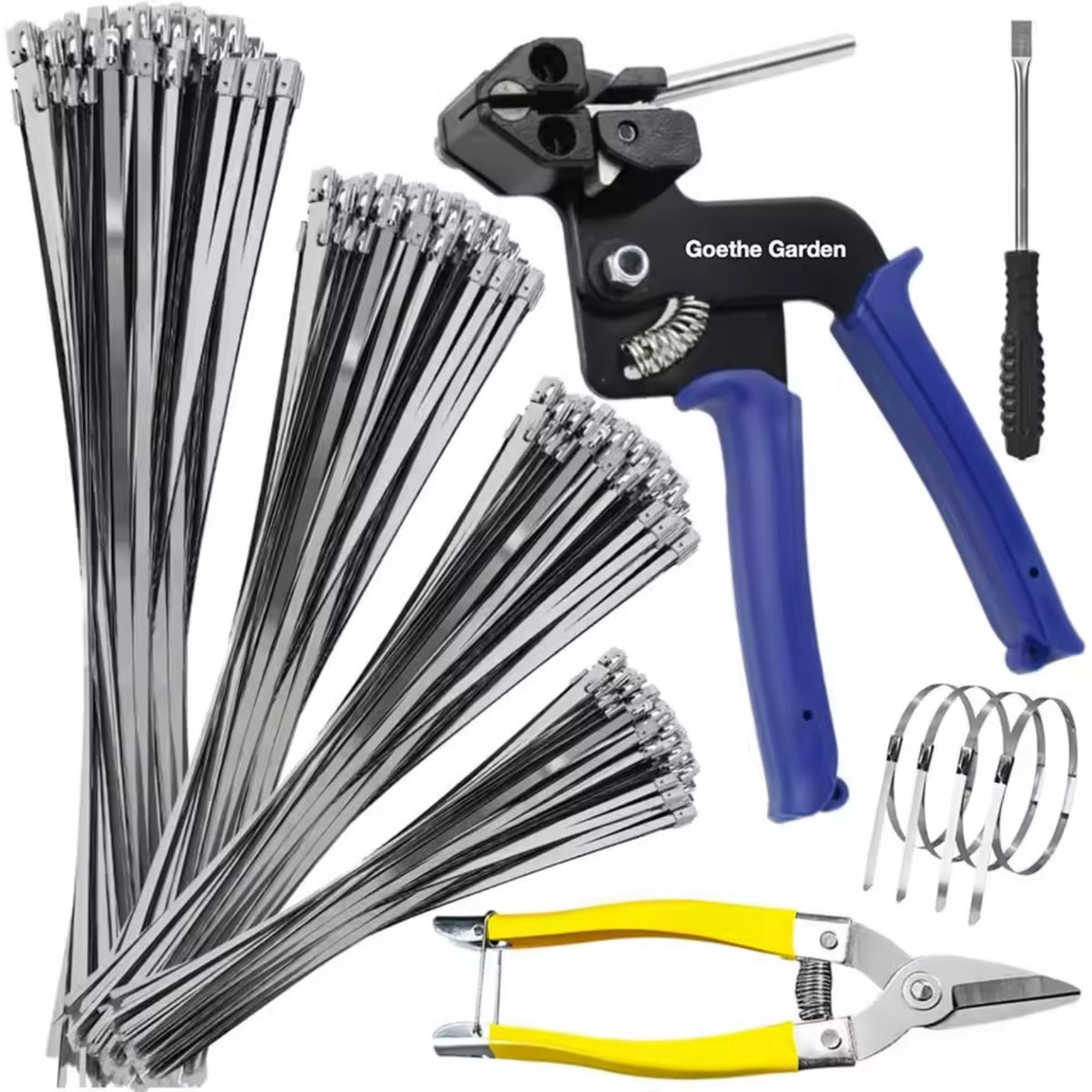 153 Pieces Stainless Steel Cable Tie Tool Long-Lasting Rust-Proof for Diyers