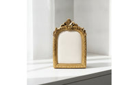 Jewelry Display Frame Gold-Finished Jewelry Display with Fabric Panel Ornate Necklace Holder with Hooks for Craft Fairs