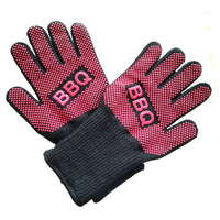 Heat Resistant Silicone BBQ Gloves for Grilling, Cooking, and Fireplace Use, 350°C