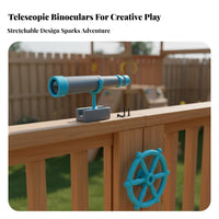 Play Telescope Colorful Playhouse Toy Rounded Corners Toy Pirate Ship Wheel for Treehouse, Climbing Frame