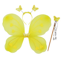 Iridescent Angel Butterfly Wings Costume Set for Kids and Adults