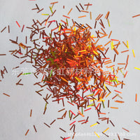Laser Orange Tinsel Glitter Strips for Christmas Decoration