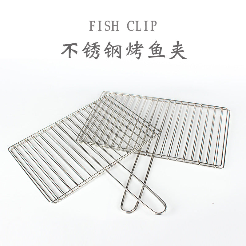 Stainless Steel Grilling Basket with Handle for Fish, Vegetables, and Meat
