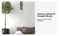 Light Luxury Walnut Pendulum Wall Clock Battery Operated Modern Minimalist Pendulum Clock Ideal Gift for Homeowners, Adults, Bedroom, Office