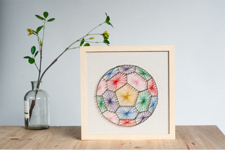 DIY Colorful Football String Art Kit for Stress Relief & Family Activities