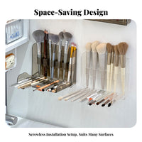 verticalMounted Brush holder Multi-Compartment Divided Brush Holder for Makeup Users