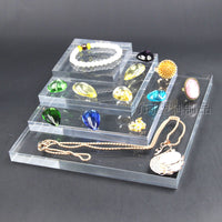 Acrylic Square Jewelry Display Tray Set for Rings, Earrings, and Small Ornaments