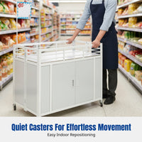 Supermarket Foldable Cart, Display Rack, Mobile Sales Trolley, Multi-Color, Random Pattern