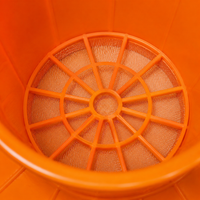 Chicken Feeder 20kg, Automatic Feeder for Poultry, Ducks and Geese, Robust Yellow Feeding Trough 53cm High