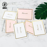Ins Style Gold Foil Greeting Cards for Festivals and Birthdays, Small Message Cards for Gifts