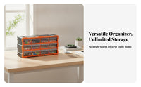 Removable Divider Drawer Parts Storage Cabinet Easy Visibility 12-Drawer Organizer Cabinet Orange Frame