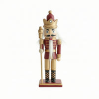 Nutcracker Guard Figurine Tabletop Wooden Nutcracker Hand-Painted Decoration for Collectors