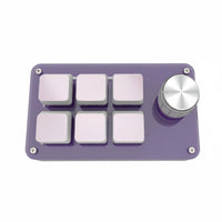 Programmable Keypad with Knob Plug and Plug and Use 6Key Macro Pad Portable Mechanical Macro Keypad for Designers, Gaming Enthusiasts, Drawing