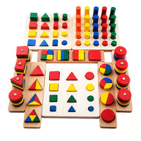 Montessori Sensory Geometric Math Educational Toy Set for Toddlers 1-3 Years