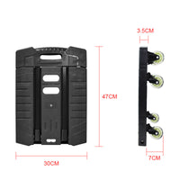 Foldable Portable Luggage Cart with Silent Wheels, Heavy-Duty Hand Truck
